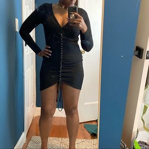 Black mini dress